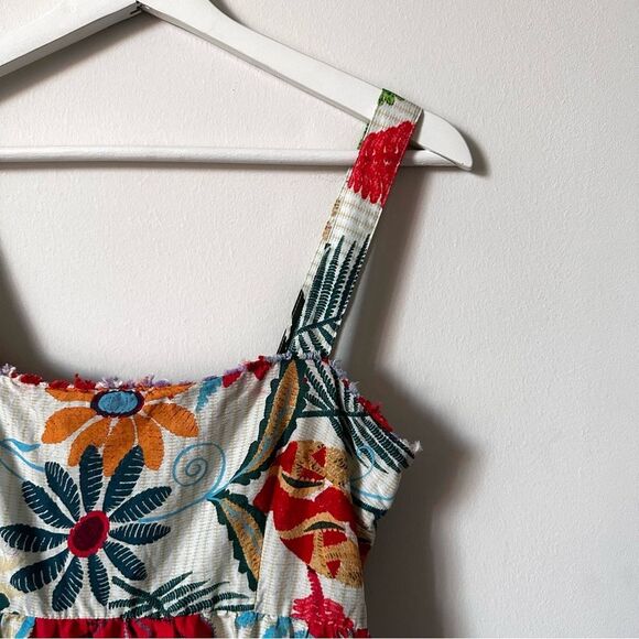 Farm Rio Floral Mini Cotton Dress Size S - Picture 4 of 6